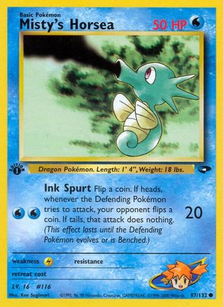 Misty's Horsea 087  - 1st Edition - Common