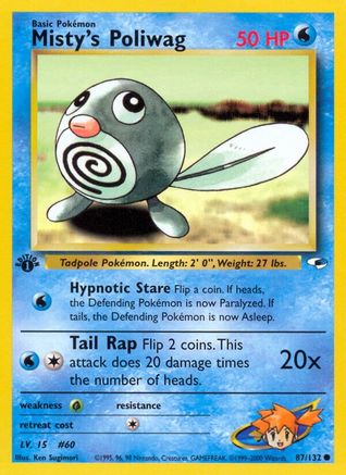 Misty's Poliwag 087  - 1st Edition - Common