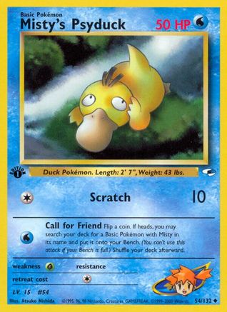 Misty's Psyduck 054  - 1st Edition - Uncommon