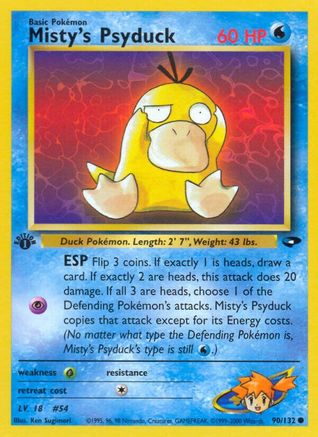 Misty's Psyduck 090  - 1st Edition - Common