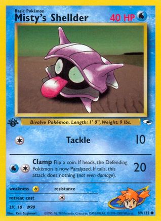 Misty's Shellder 089  - 1st Edition - Common