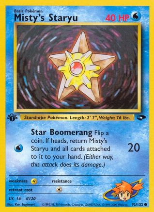 Misty's Staryu 092  - 1st Edition - Common