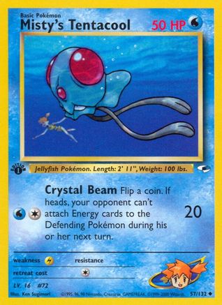 Misty's Tentacool (57) (57) 057  - 1st Edition - Uncommon