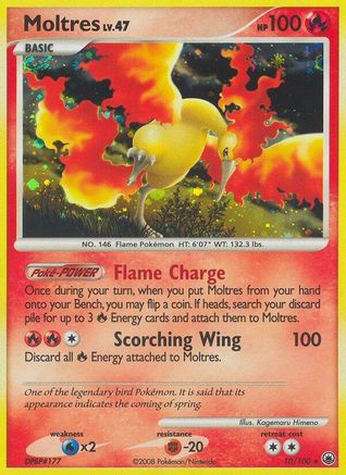 Moltres 10/100 - Majestic Dawn Holofoil