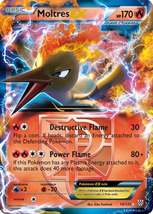 Moltres EX (Team Plasma) 014  - Holofoil - Ultra Rare