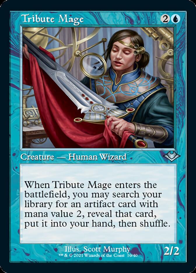 Tribute Mage (Retro Foil Etched) [Horizons modernes] 