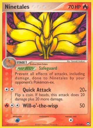 Ninetales/108  - Reverse Holofoil - Rare