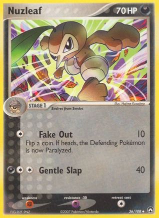 Nuzleaf (36/108) (Estampillé) [EX : Gardiens du pouvoir] 