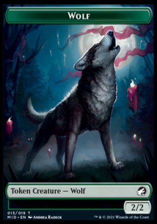 Loup // Jeton spirituel double face [Innistrad : jetons de chasse de minuit] 
