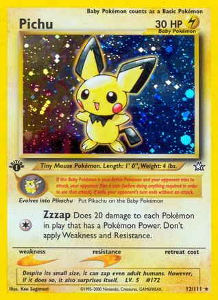 Pichu 012  - 1st Edition Holofoil - Holo Rare