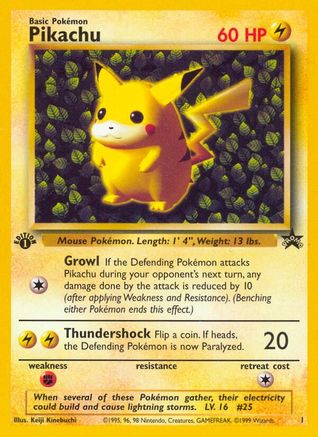 Pikachu (1) (Misprint) (1)  001  - 1st Edition - Promo