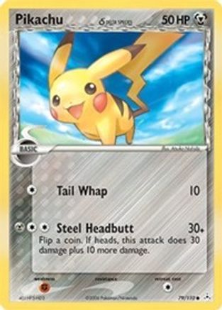 Pikachu (Delta Species) 079  - Reverse Holofoil - Common