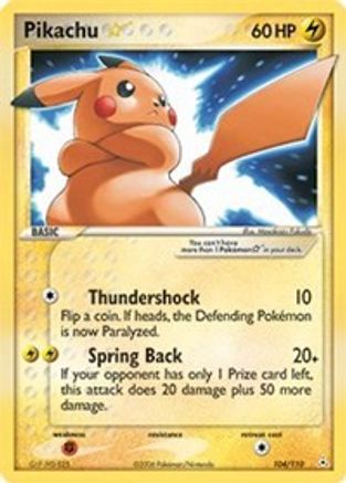 Étoile Pikachu (104/110) [EX : Fantômes Holon] 