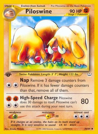 Piloswine (36/64) [Néo Révélation 1ère édition] 