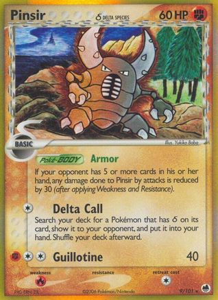 Pinsir (Delta Species) 9/101 - Dragon Frontiers Holofoil