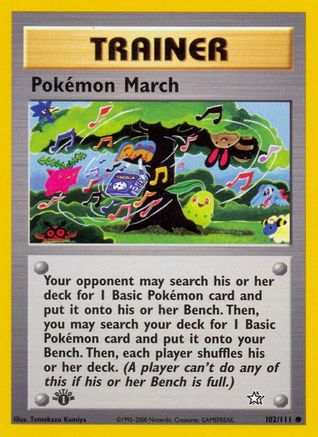 Pokemon March 102  - 1st Edition - Common
