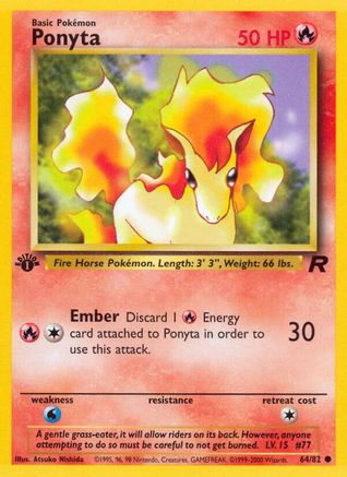 Ponyta (64/82) [Team Rocket 1ère édition] 