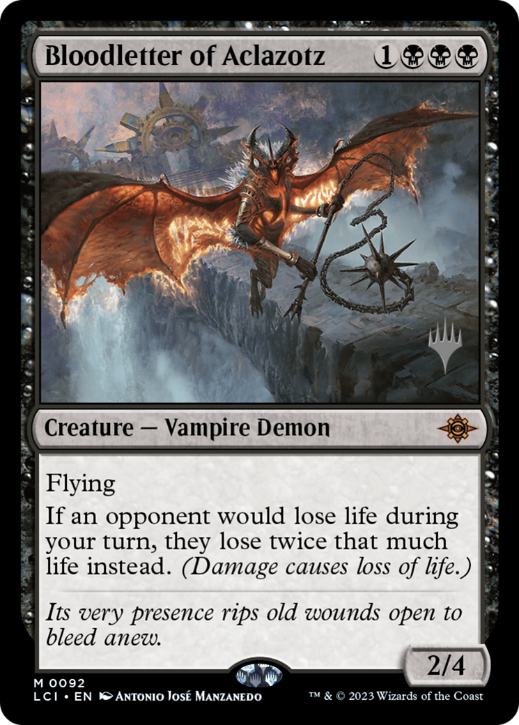Bloodletter of Aclazotz (Pack Promo) [Les Cavernes Perdues d'Ixalan Promos] 