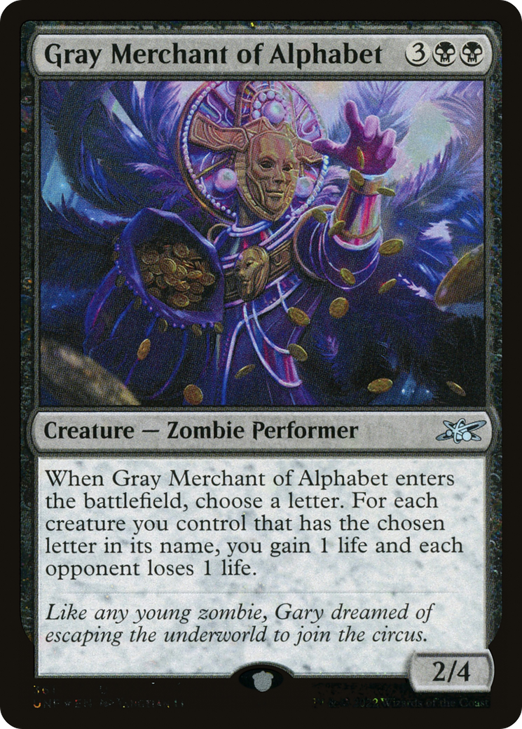 Marchand gris d'alphabet (Galaxy Foil) [Unfinity] 