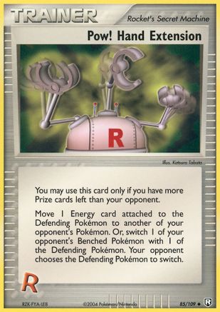 Pouah ! Extension de main (85/109) (estampillée) [EX : Team Rocket Returns] 