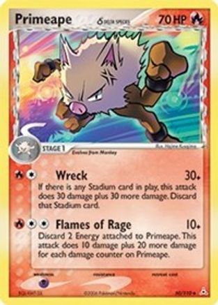 Primeape (Delta Species) 050  - Reverse Holofoil - Uncommon