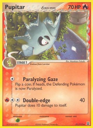Pupitar (Delta Species)  - Reverse Holofoil - Uncommon