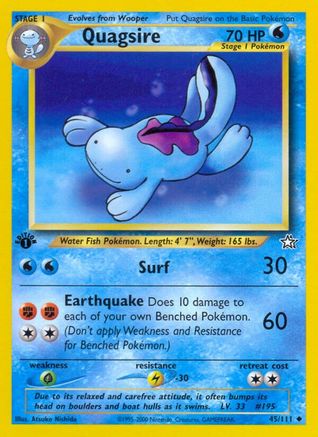 Quagsire 045  - 1st Edition - Uncommon