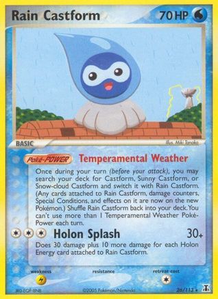 Rain Castform  - Rare
