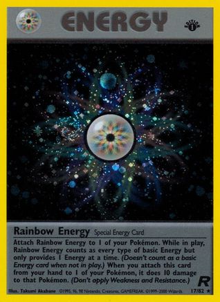 Rainbow Energy (17) (17) 017  - 1st Edition Holofoil - Holo Rare