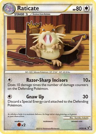Raticate 034/90  - Uncommon