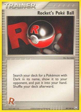 Poke Ball de Rocket (89/109) (estampillé) [EX : Team Rocket Returns] 