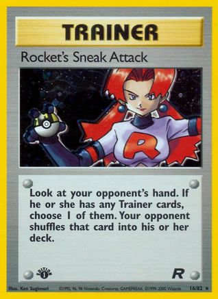 Rocket's Sneak Attack (16) (16) 016  - 1st Edition Holofoil - Holo Rare
