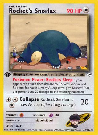 Ronflex de Rocket (33/132) [Gym Heroes 1ère édition] 