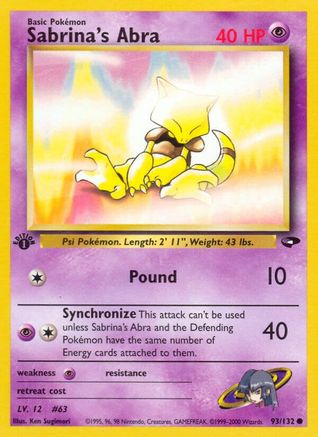 Sabrina's Abra (93) (93) 093  - 1st Edition - Common