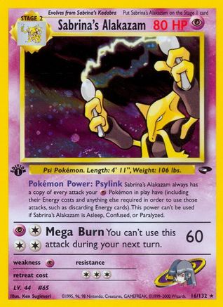 Sabrina's Alakazam 016  - 1st Edition Holofoil - Holo Rare
