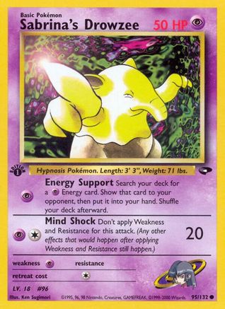 Sabrina's Drowzee 095  - 1st Edition - Common