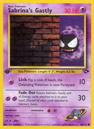 Sabrina's Gastly (96) (96) 096  - 1st Edition - Common