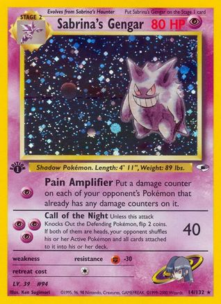 Sabrina's Gengar 014  - 1st Edition Holofoil - Holo Rare