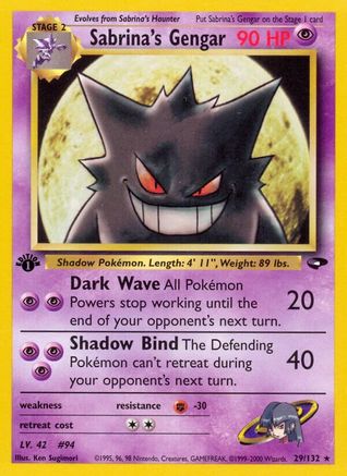 Sabrina's Gengar 029  - 1st Edition - Rare