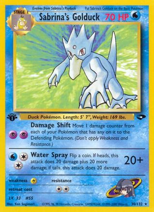 Sabrina's Golduck 030  - 1st Edition - Rare