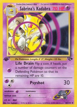 Sabrina's Kadabra 058  - 1st Edition - Uncommon