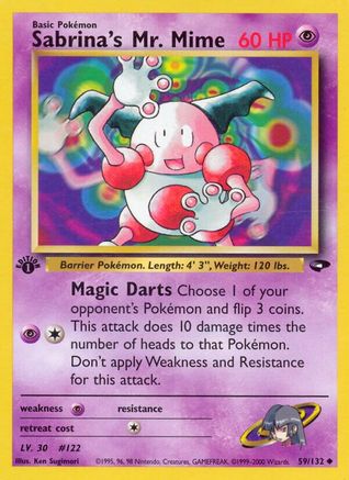 Sabrina's Mr. Mime 059  - 1st Edition - Uncommon