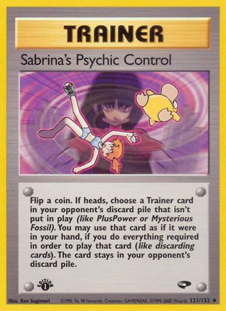 Sabrina's Psychic Control 121  - 1st Edition - Uncommon
