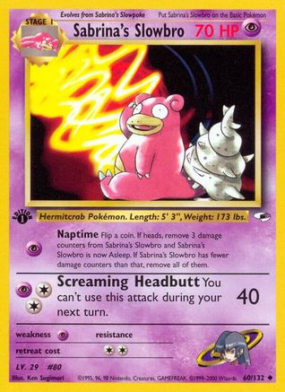 Sabrina's Slowbro 060  - 1st Edition - Uncommon