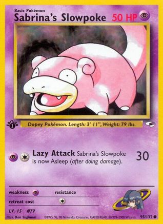 Sabrina's Slowpoke 095  - 1st Edition - Common