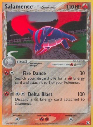 Salamence (14/113) (Espèce Delta) (Estampillé) [EX : Espèce Delta] 