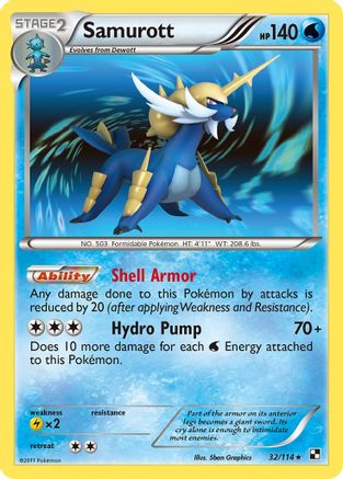 Samurott (32) (32) 032/114  - Holofoil - Holo Rare