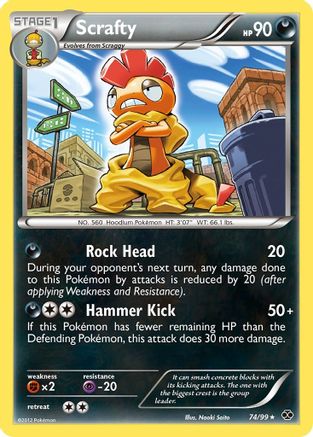 Scrafty 074  - Holofoil - Holo Rare