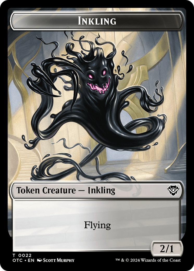 Inkling // Jeton trésor double face [Jetons de commandant des hors-la-loi de Thunder Junction] 
