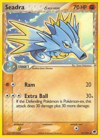 Seadra - 037/101 (Delta Species)/101  - Reverse Holofoil - Uncommon